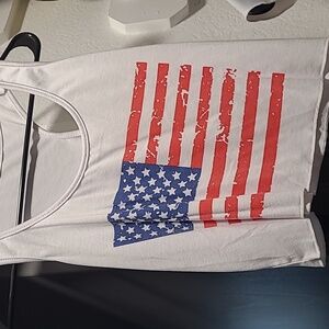 American Flag Crop Top